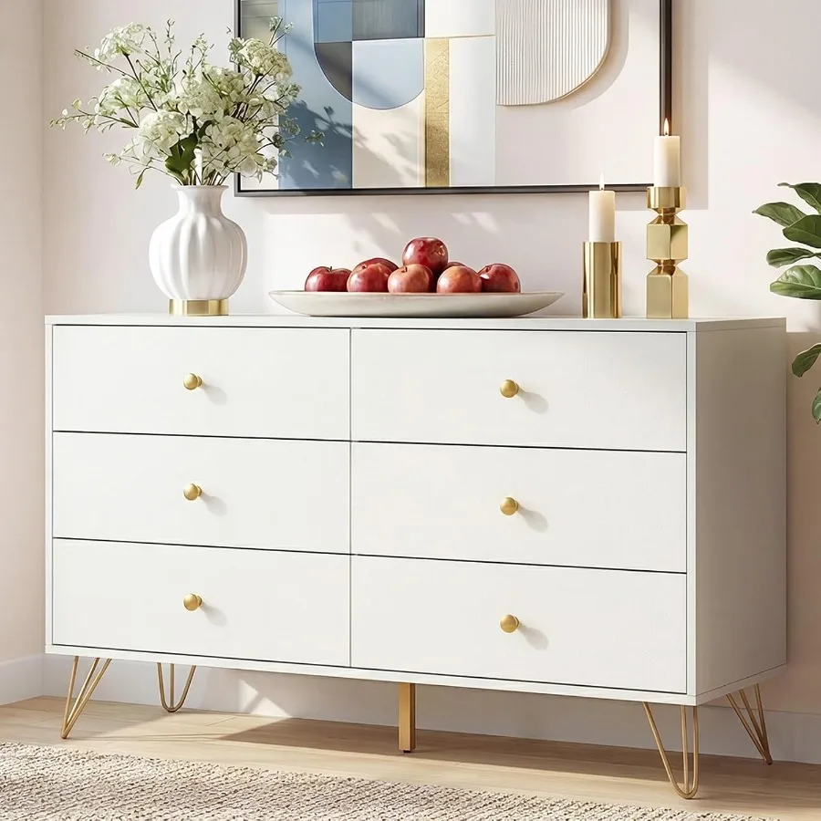 Bedroom 6-Drawer White Dresser - Storage & Organization recension och pris