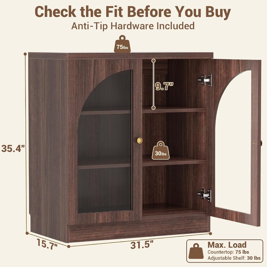 31.5 Sideboard Buffet Cabinet  - Storage & Organization recension och pris