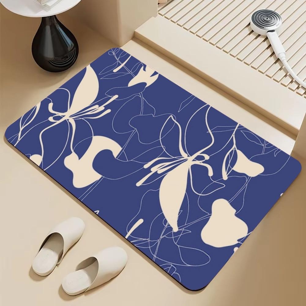 Blue Banana Leaf Diatomite Bat - Quick Dry Diatomite Bath Mat recension och pris