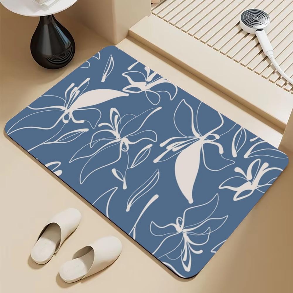 Blue Banana Leaf Diatomite Bat - Quick Dry Diatomite Bath Mat recension och pris
