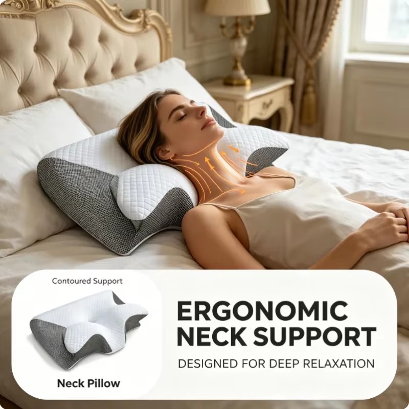 Breathable Orthopedic Memory F - Memory Foam Orthopedic Pillow Neck Pain recension och pris