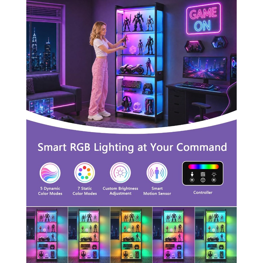 67 5-Tier Display Case for Ret - Lighting recension och pris